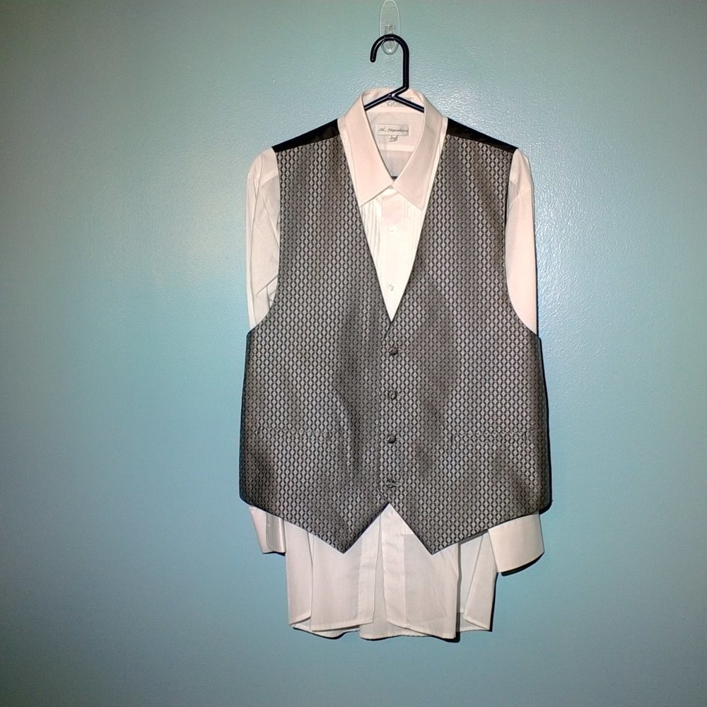 Pronto-Uomo L brown/silver 4 button men’s vest